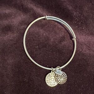 Chrysalis Garnet-like Charm Bangle Bracelet